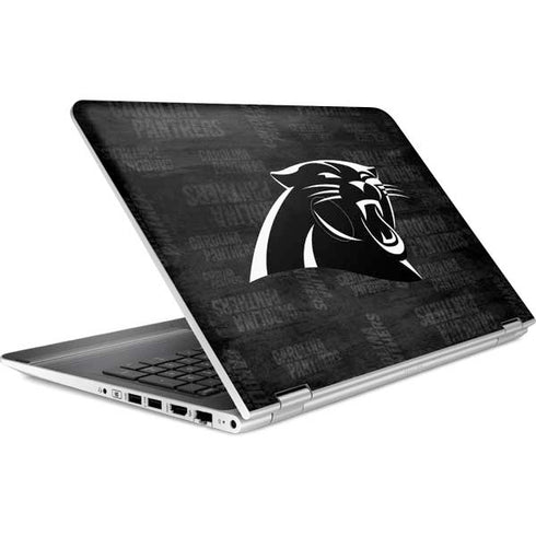 NFL Carolina Panthers Black & White HP Pavilion Skin